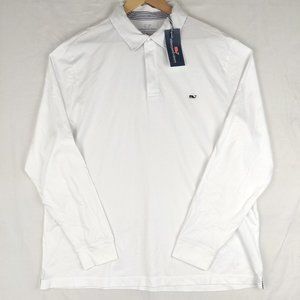 Vineyard VinesSz XL Long Sleeve Polo Mallery Longsly White NWT